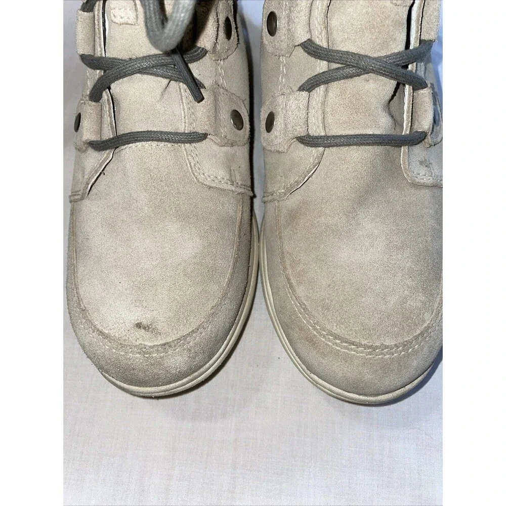 Sorel Women’s Winter Boots Size 9 M Khaki Suede Fleece Lined Hiking Trails